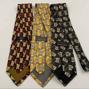 (2) Robert Talbott and (1) Ferrel Reed Vintage All Silk Tie Bundle